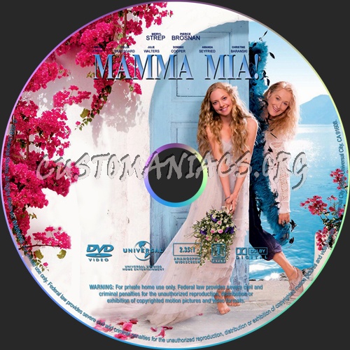 Mamma Mia! The Movie dvd label