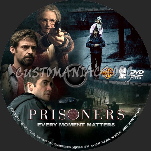 Prisoners (2013) dvd label