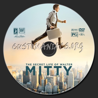 The Secret Life Of Walter Mitty (2013) dvd label