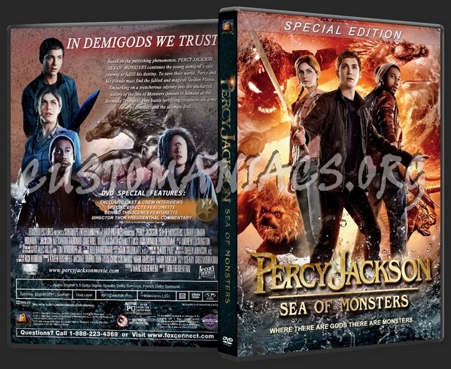 Percy Jackson Sea of Monsters dvd cover