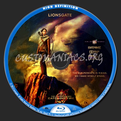 The Hunger Games: Catching Fire blu-ray label