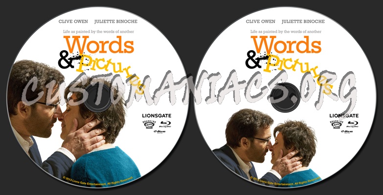 Words And Pictures blu-ray label