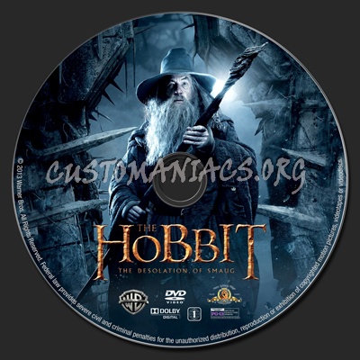 The Hobbit: The Desolation of Smaug dvd label