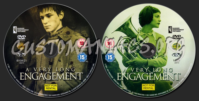 A Very Long Engagement dvd label
