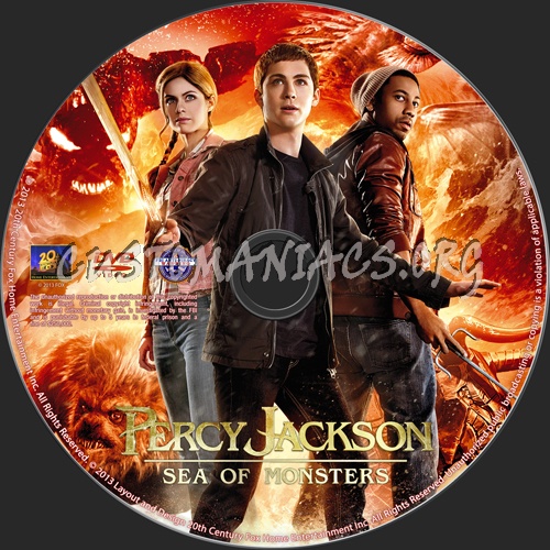 Percy Jackson Sea of Monsters dvd label