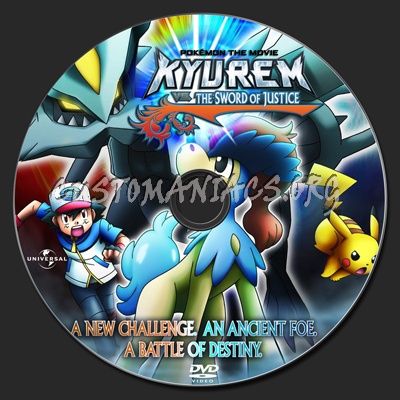 Pokemon the Movie: Kyurem vs. The Sword of Justice. dvd label