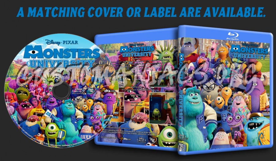 Monsters University (2013) blu-ray label