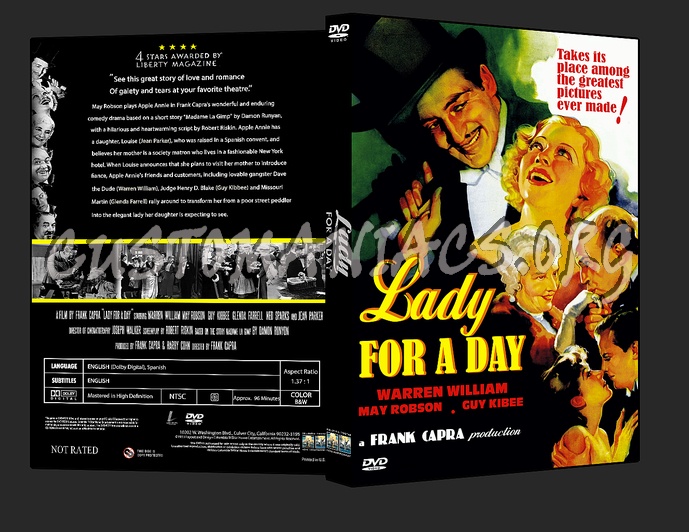 Lady For A Day dvd cover
