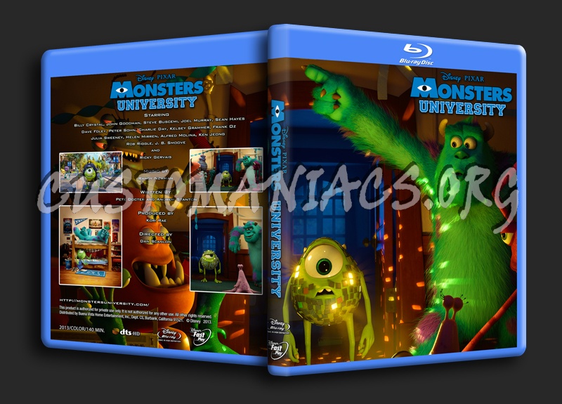 Monsters University blu-ray cover