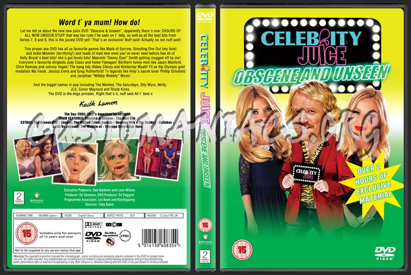 Celebrity Juice Obscene & Unseen dvd cover
