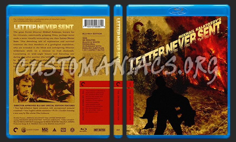 601 - Letter Never Sent blu-ray cover