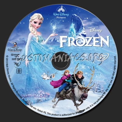 Frozen dvd label