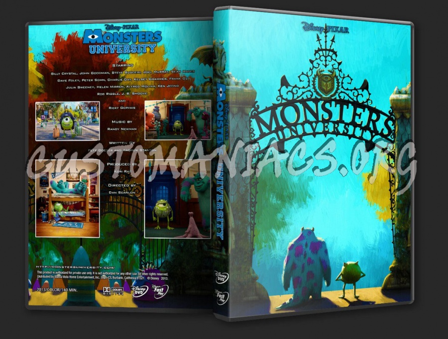 Monsters University 2013 dvd cover