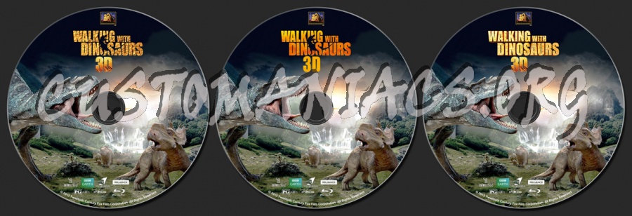 Walking With Dinosaurs (2013) 3D blu-ray label