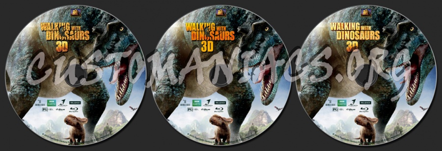 Walking With Dinosaurs (2013) 3D blu-ray label