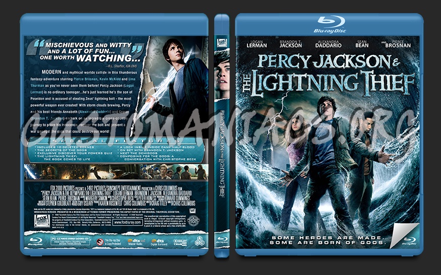 Percy Jackson and the Olympians: The Lightning Thief blu-ray cover