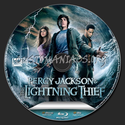 Percy Jackson and the Olympians: The Lightning Thief blu-ray label