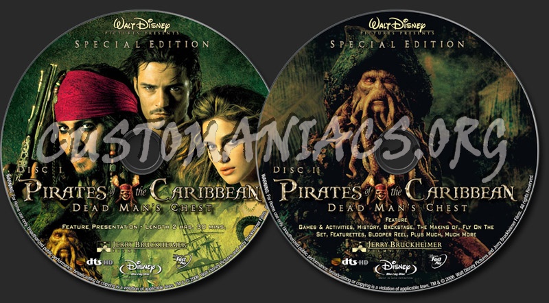 Pirates of the Caribbean: Dead Man's Chest (2006) blu-ray label