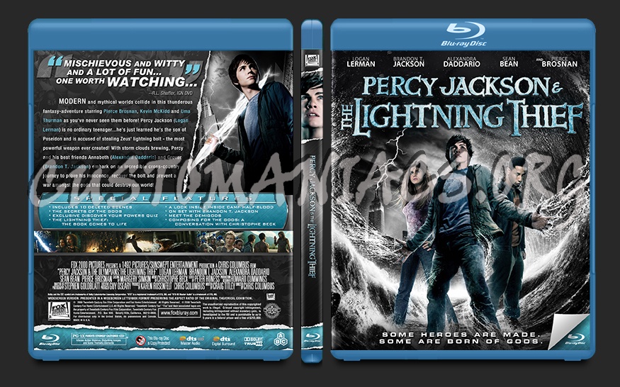 Percy Jackson and the Olympians: The Lightning Thief blu-ray cover