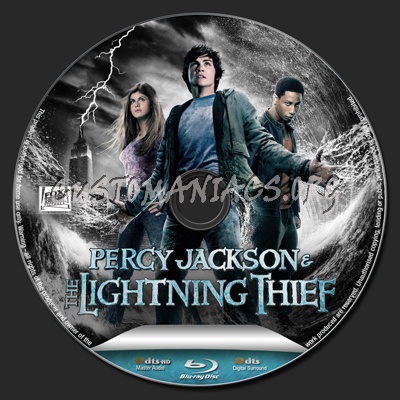 Percy Jackson and the Olympians: The Lightning Thief blu-ray label