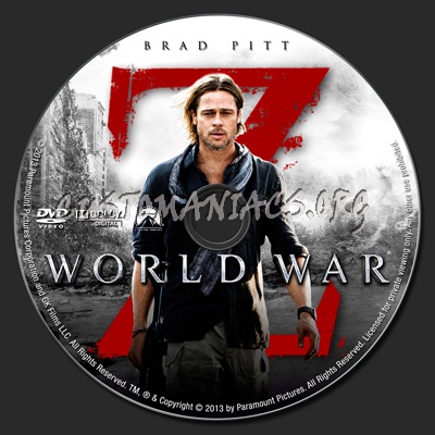 World War Z dvd label