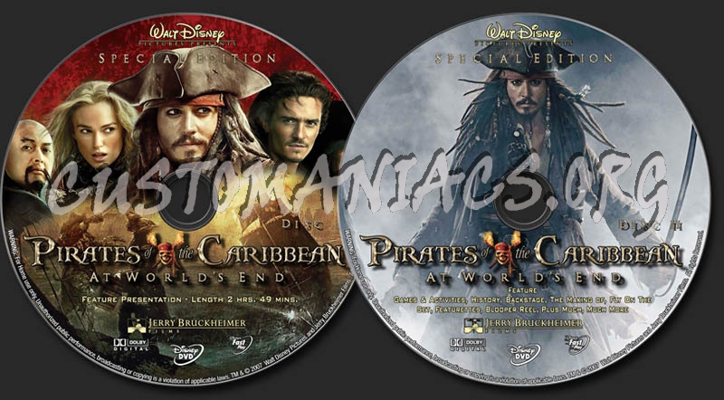 Pirates of the Caribbean: At World's End (2007) dvd label