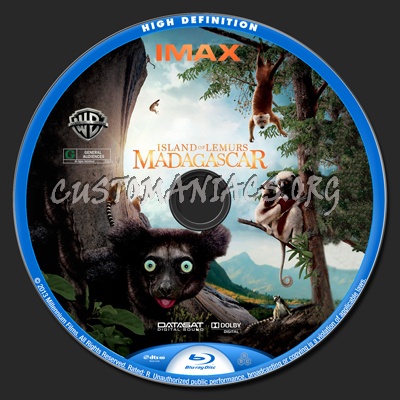 Island of Lemurs: Madagascar blu-ray label