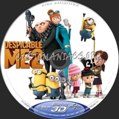 Despicable Me 2 (2D+3D) blu-ray label