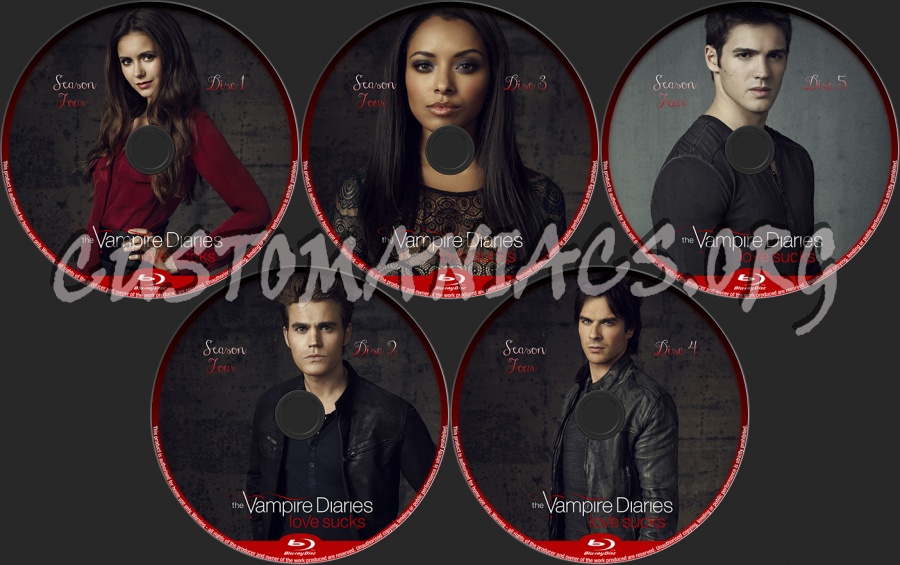 The Vampire Diaries Season 4 blu-ray label