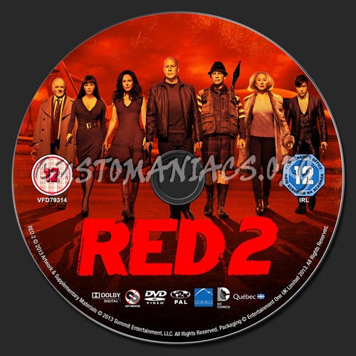 Red 2 dvd label