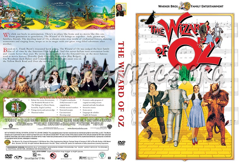 The Wizard Of Oz dvd cover