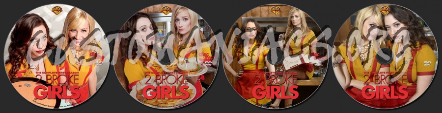 2 Broke Girls Season 1 dvd label