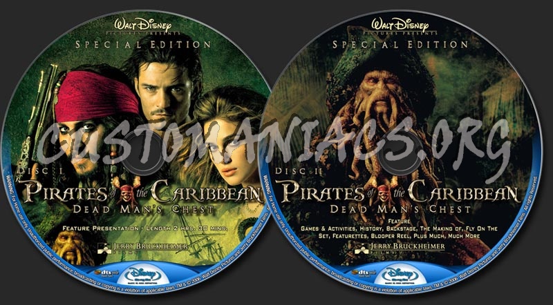 Pirates of the Caribbean: Dead Man's Chest (2006) blu-ray label