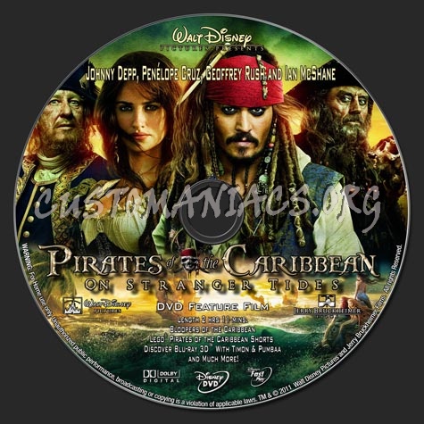 Pirates of the Caribbean: On Stranger Tides (2011) dvd label