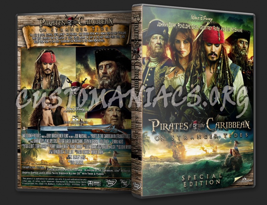 Pirates of the Caribbean: On Stranger Tides (2011) dvd cover