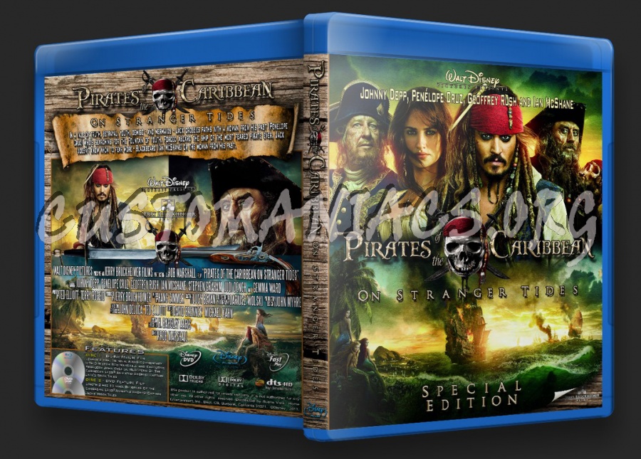 Pirates of the Caribbean: On Stranger Tides (Blu-Ray+DVD) (2011) blu-ray cover