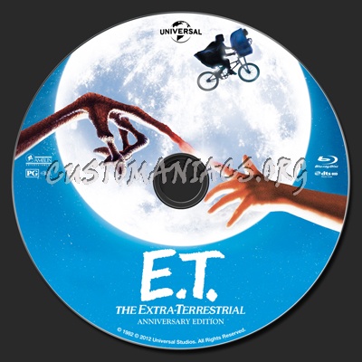 E.T. The Extra-Terrestrial blu-ray label