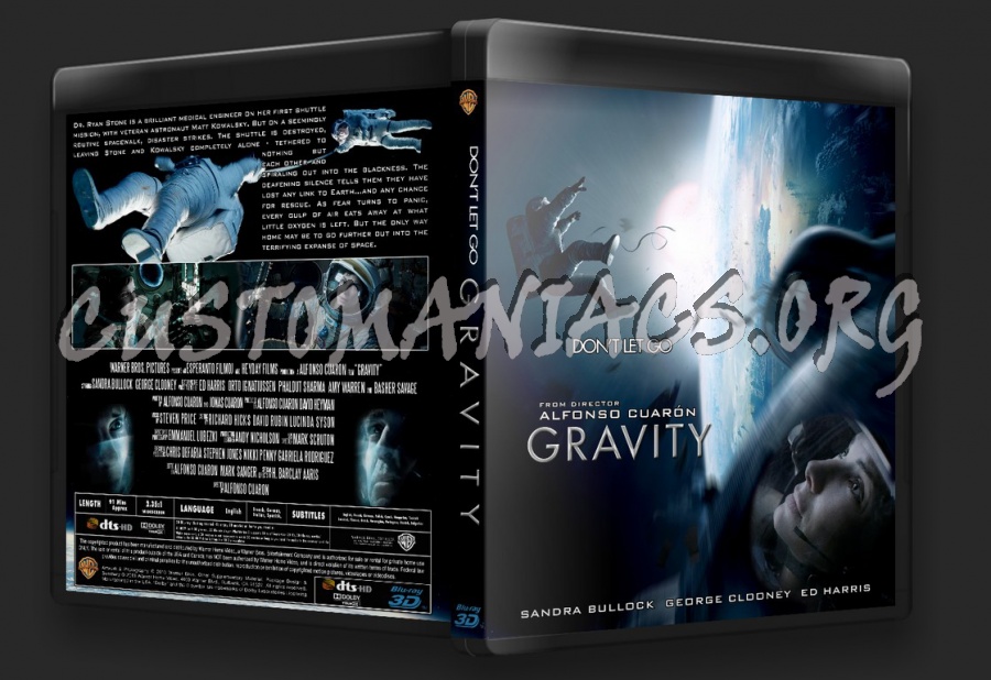 Gravity (2013) 2D + 3D blu-ray cover