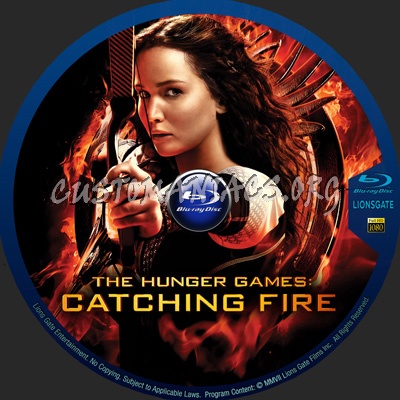 The Hunger Games Catching Fire blu-ray label