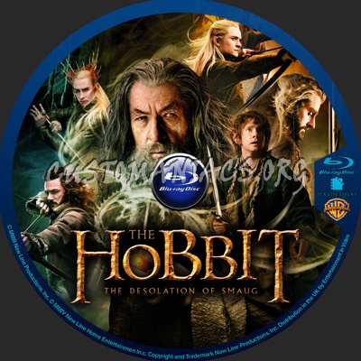 The Hobbit: The Desolation of Smaug blu-ray label