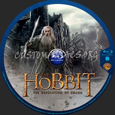 The Hobbit: The Desolation of Smaug blu-ray label