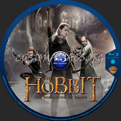 The Hobbit: The Desolation of Smaug blu-ray label