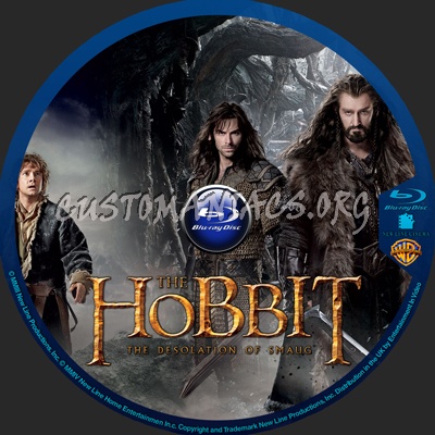 The Hobbit: The Desolation of Smaug blu-ray label
