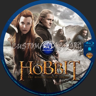 The Hobbit: The Desolation of Smaug blu-ray label