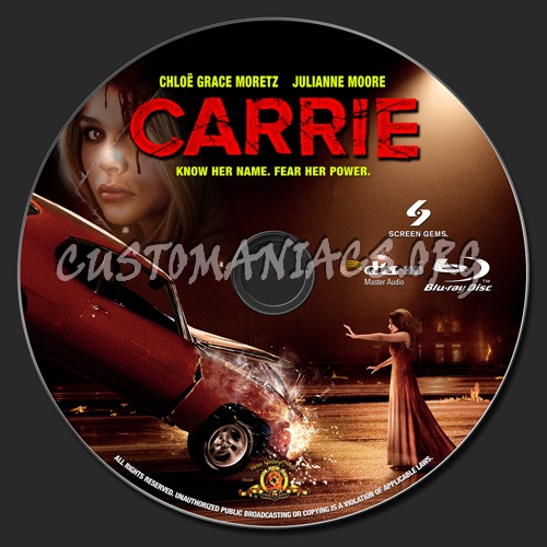 Carrie (2013) blu-ray label