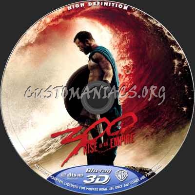 300 - Rise Of An Empire (2D+3D) blu-ray label