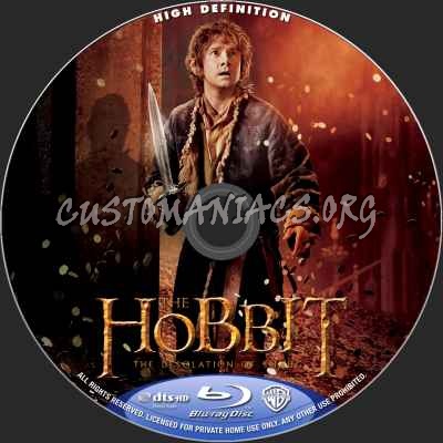 The Hobbit: The Desolation Of Smaug (2D+3D) blu-ray label