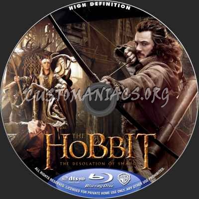 The Hobbit: The Desolation Of Smaug (2D+3D) blu-ray label