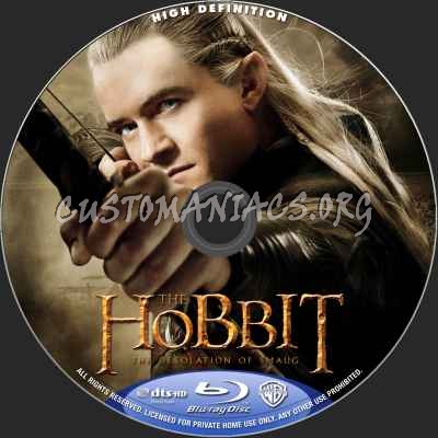 The Hobbit: The Desolation Of Smaug (2D+3D) blu-ray label