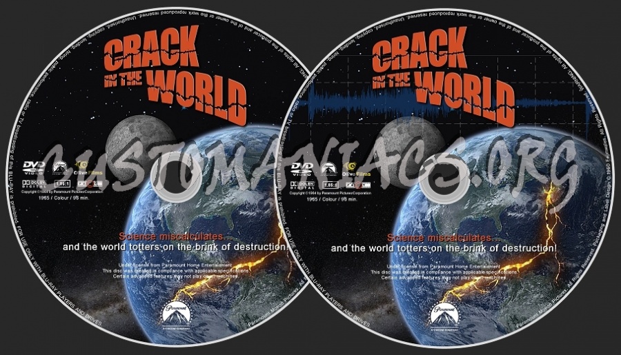 A Crack In The World dvd label